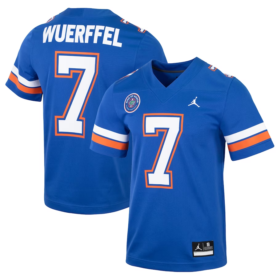 Men's Florida Gators Danny Wuerffel #7 Royal Jersey